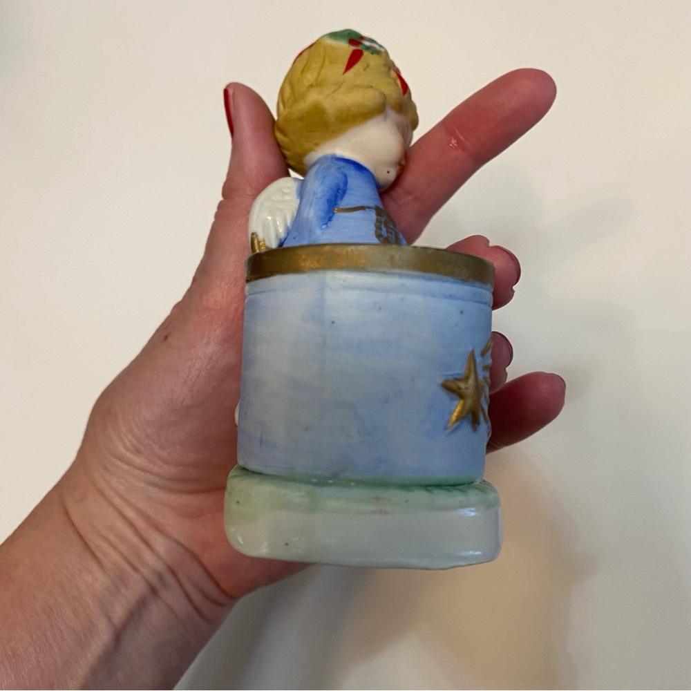 Vintage Jasco Christmas Luvkins Angel and Lamb Figurine Candle Holder, 1978 - Picture 5 of 12